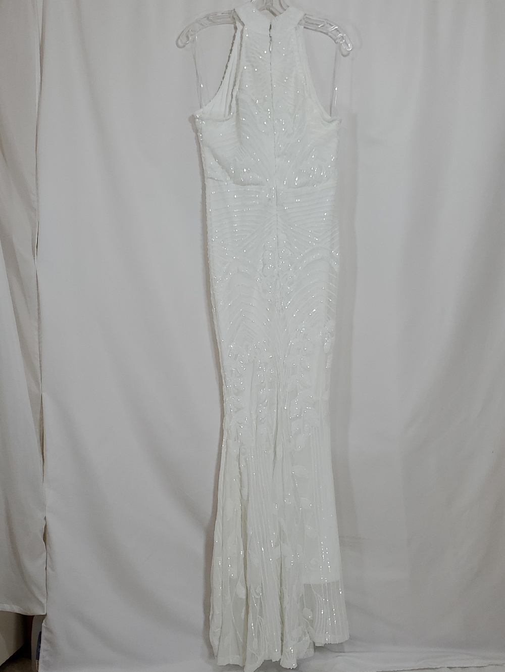 Fashion NOVA Luxe Feeling Sequin Gown - Sleeveless - White - Picture 9 of 16